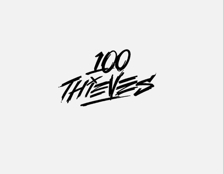 A cool, graffiti style logo for Esports team 100 Thieves